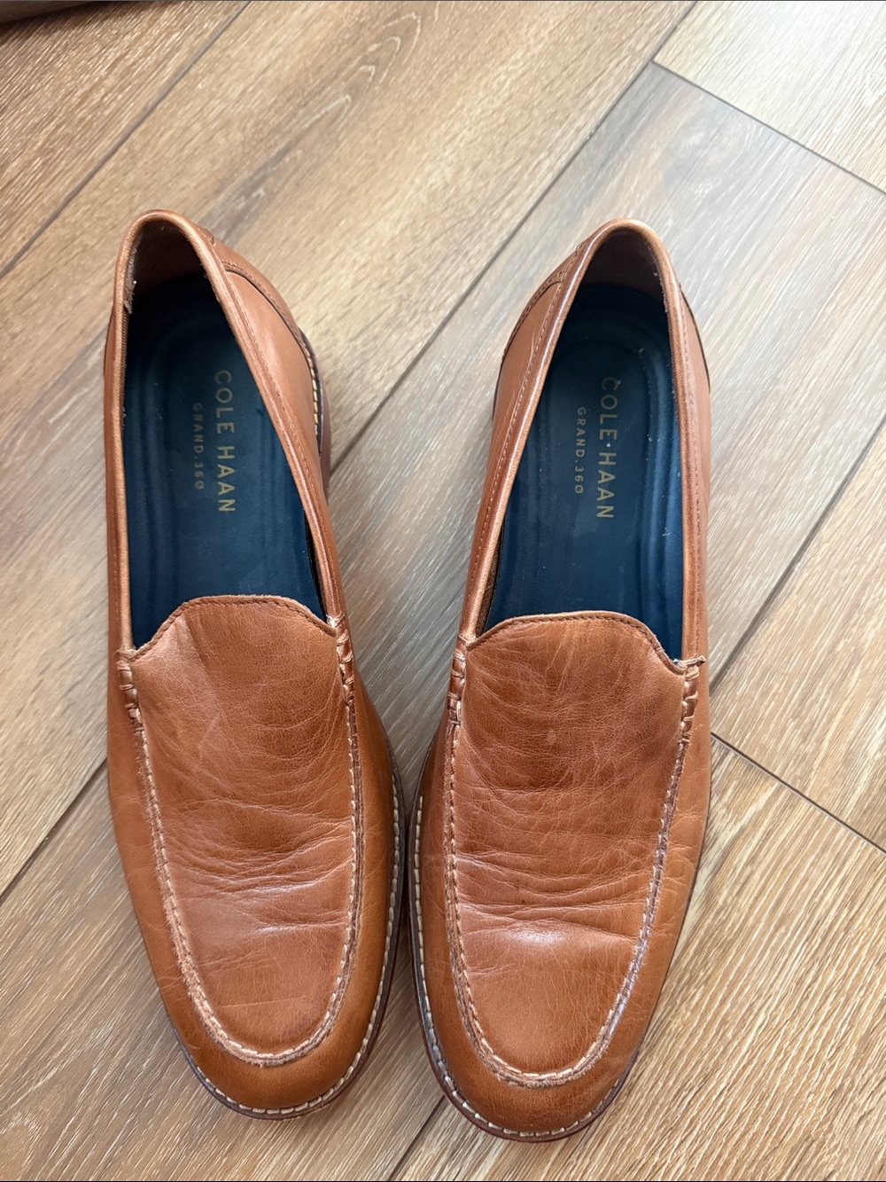 Cole Haan Brown Leather Slip-On Loafers